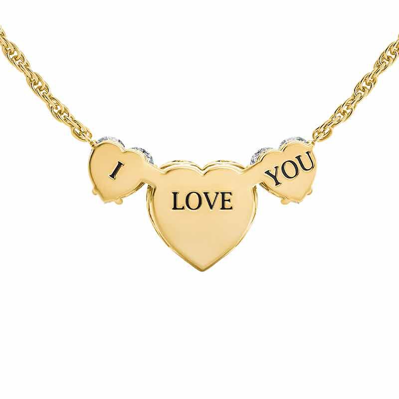 Collier I Love You avec boucles d'oreilles assorties GRATUITES
