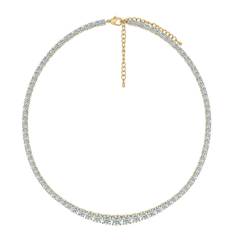 Le collier de tennis classique avec boucles d'oreilles assorties GRATUITES