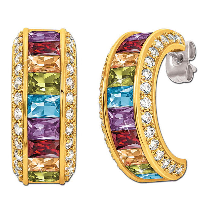 Boucles d'oreilles arc-en-ciel