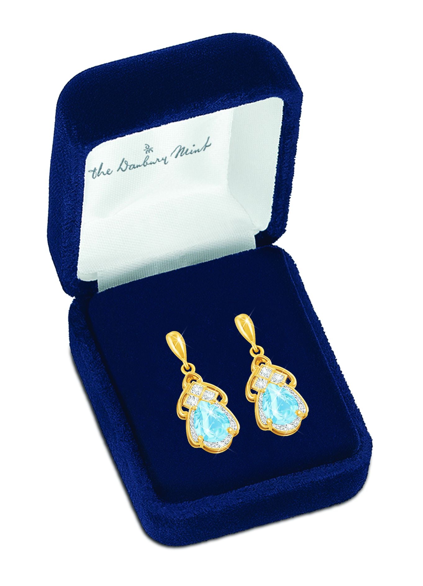 Boucles d'oreilles poire Topaze