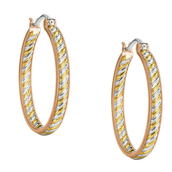 Boucles d'oreilles Trinity Inside-Out en cuivre