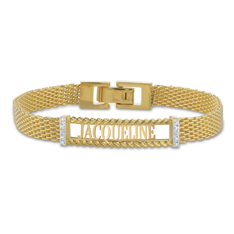 Bracelet personnalisé en forme de diamant