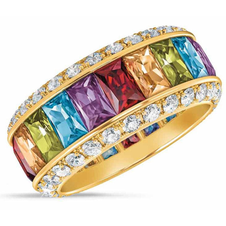Bague éternelle arc-en-ciel
