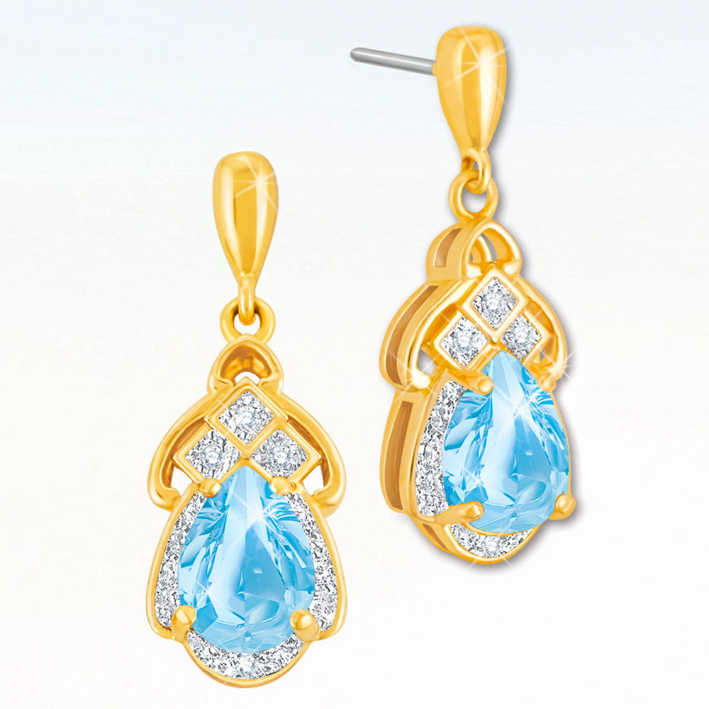 Boucles d'oreilles poire Topaze